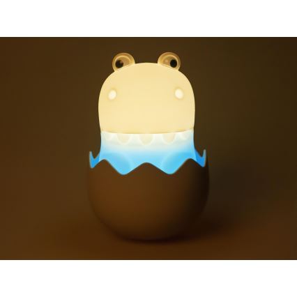 MegaLight - LED RGB Stmievateľná nabíjacia detská dotyková lampa DIGGY DINO LED/5V