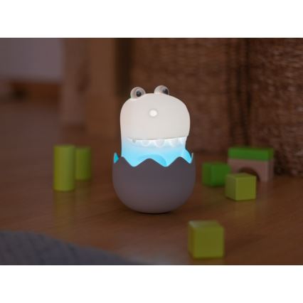 MegaLight - LED RGB Stmievateľná nabíjacia detská dotyková lampa DIGGY DINO LED/5V