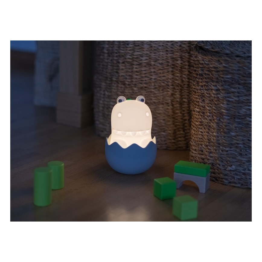MegaLight - LED RGB Stmievateľná nabíjacia detská dotyková lampa DIGGY DINO LED/5V