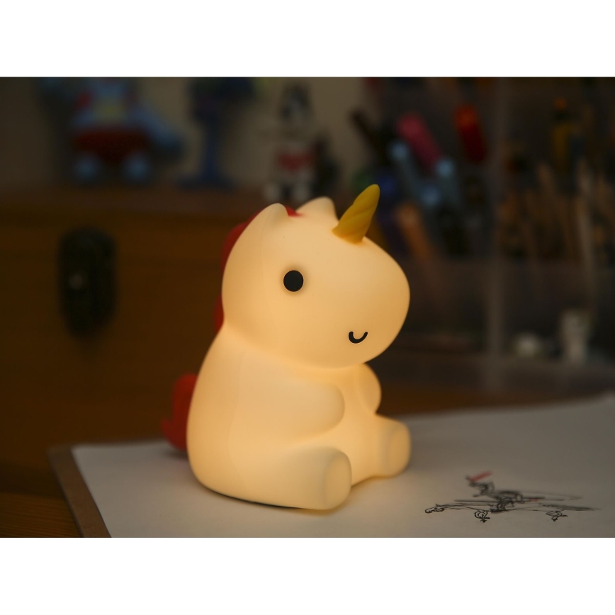 MegaLight - LED RGB Stmievateľná nabíjacia detská dotyková lampa MAGGY MAGIC LED/5V