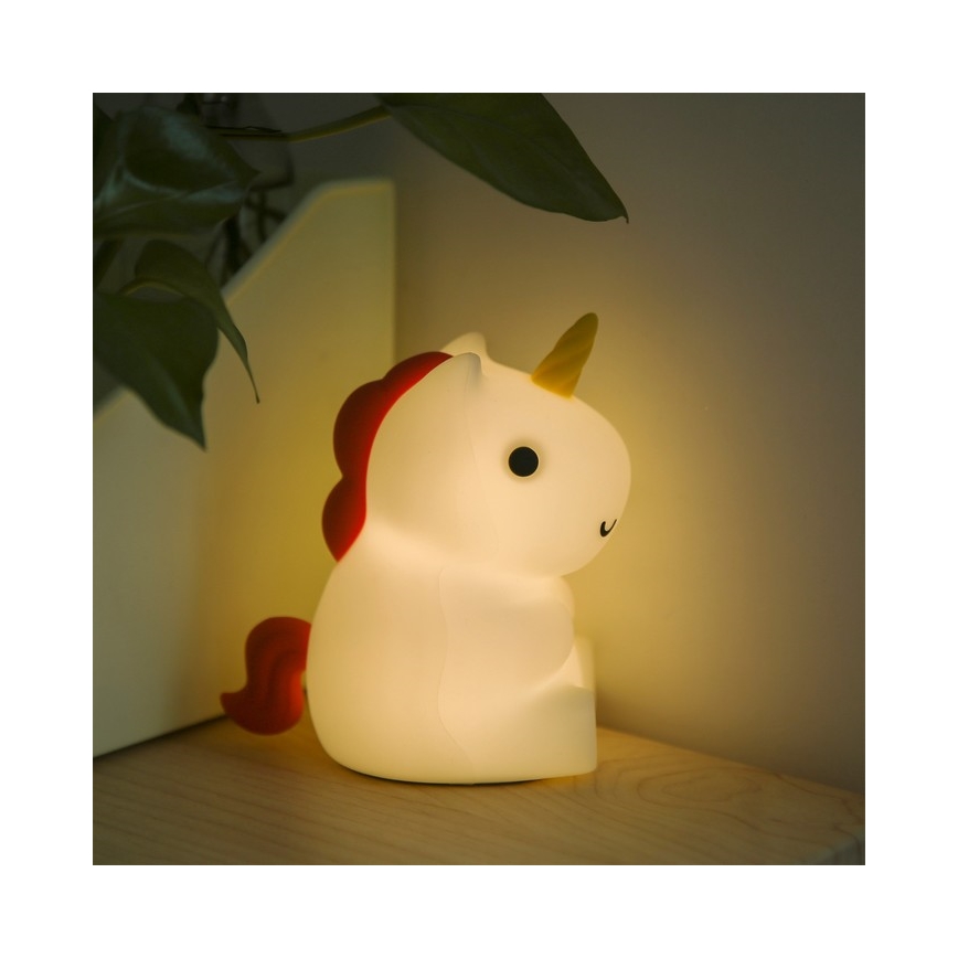 MegaLight - LED RGB Stmievateľná nabíjacia detská dotyková lampa MAGGY MAGIC LED/5V