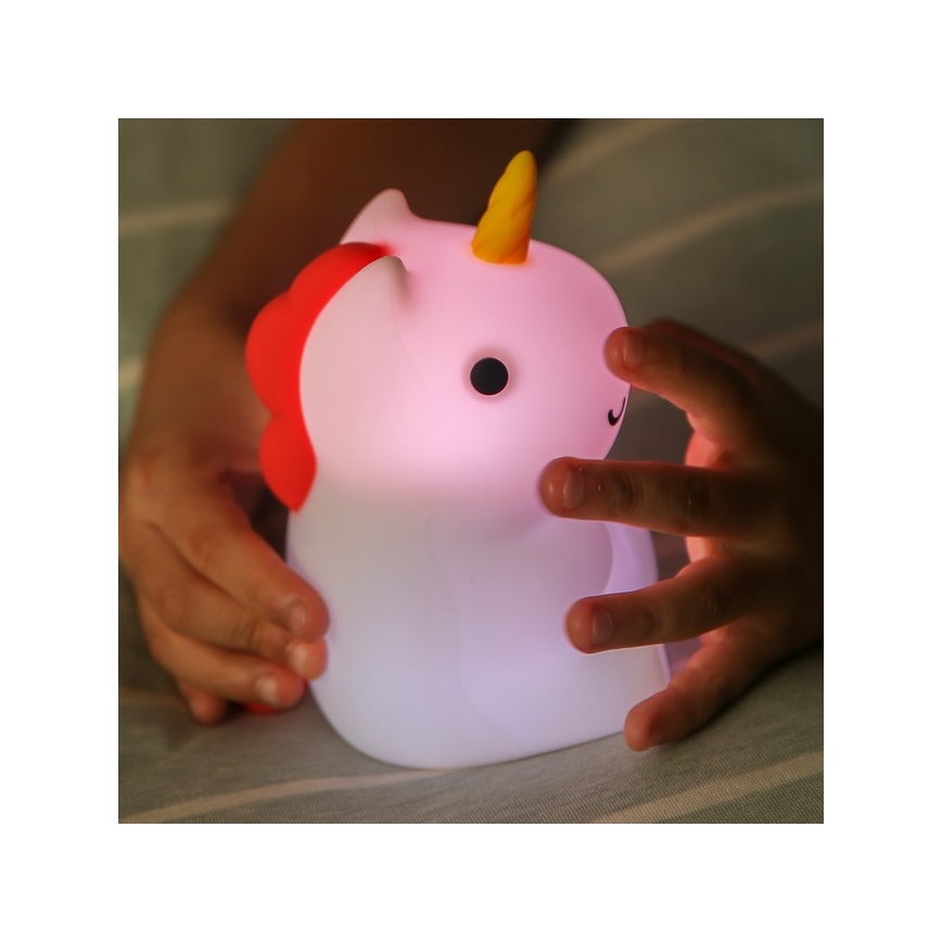 MegaLight - LED RGB Stmievateľná nabíjacia detská dotyková lampa MAGGY MAGIC LED/5V