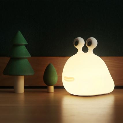 MegaLight - LED RGB Stmievateľná nabíjacia detská dotyková lampa MOMO MOON LED/5V