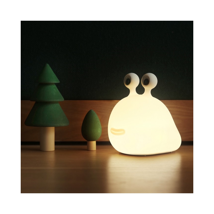 MegaLight - LED RGB Stmievateľná nabíjacia detská dotyková lampa MOMO MOON LED/5V