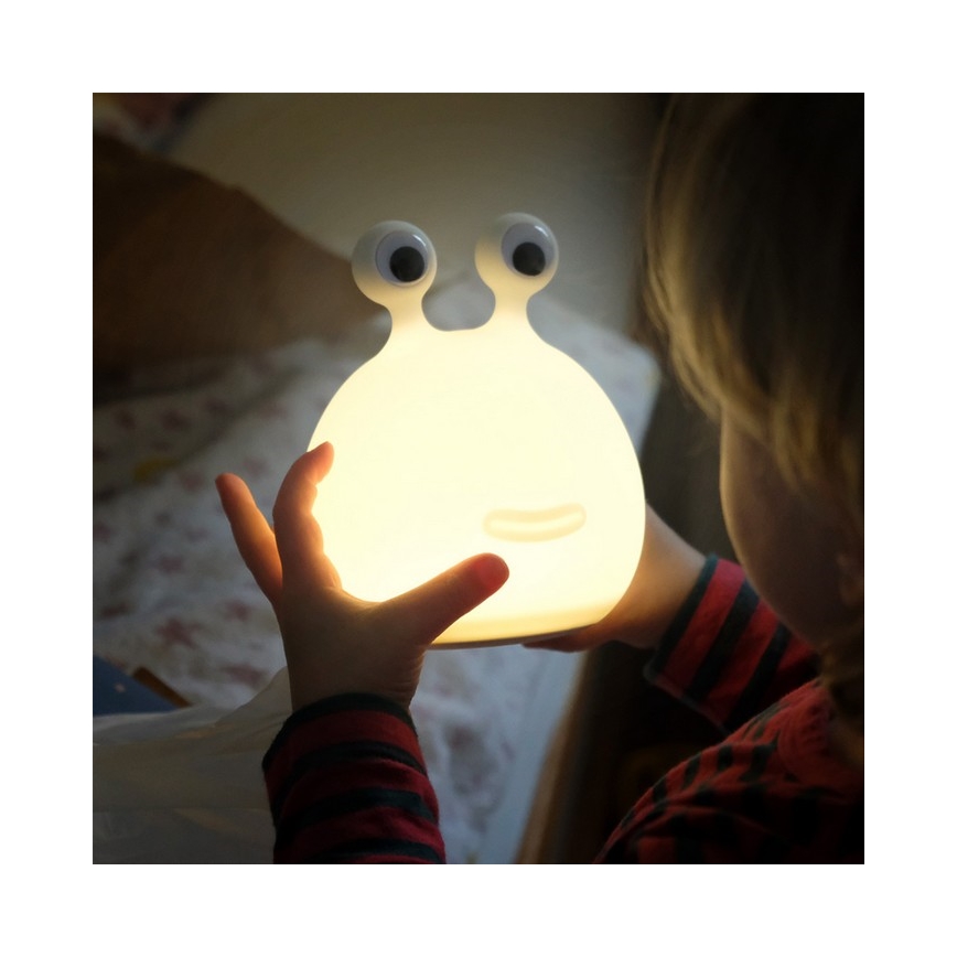 MegaLight - LED RGB Stmievateľná nabíjacia detská dotyková lampa MOMO MOON LED/5V