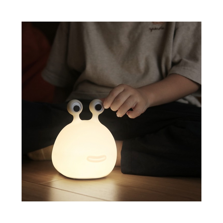 MegaLight - LED RGB Stmievateľná nabíjacia detská dotyková lampa MOMO MOON LED/5V