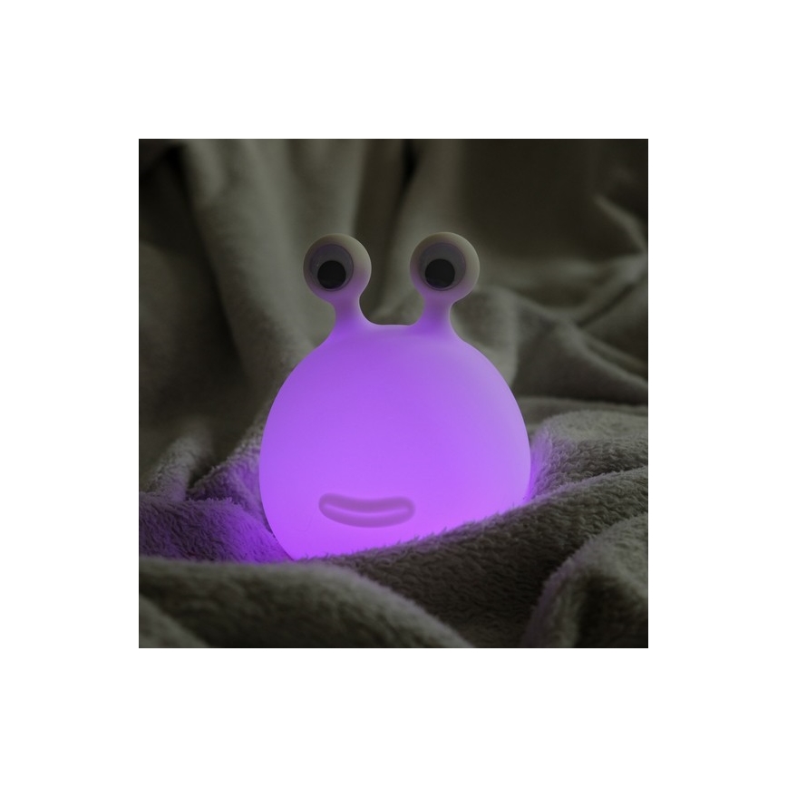 MegaLight - LED RGB Stmievateľná nabíjacia detská dotyková lampa MOMO MOON LED/5V