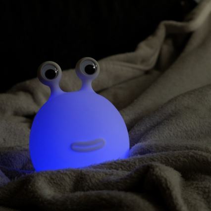 MegaLight - LED RGB Stmievateľná nabíjacia detská dotyková lampa MOMO MOON LED/5V