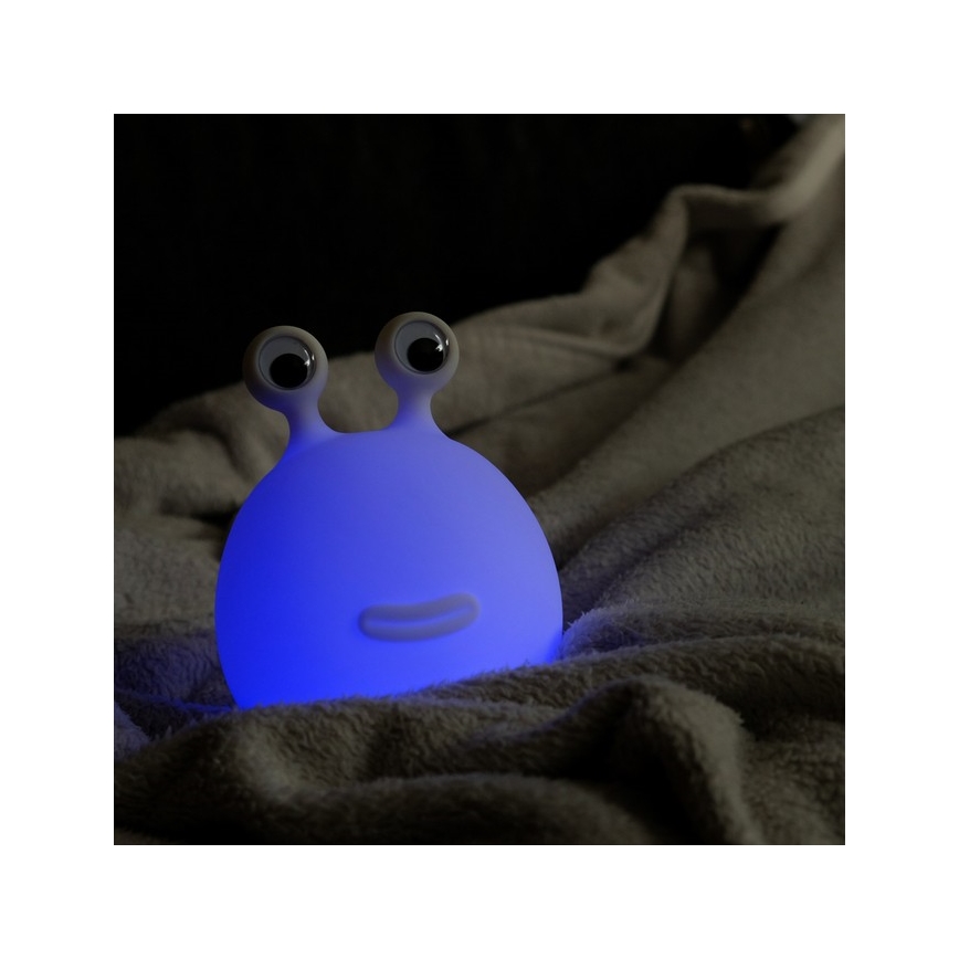 MegaLight - LED RGB Stmievateľná nabíjacia detská dotyková lampa MOMO MOON LED/5V