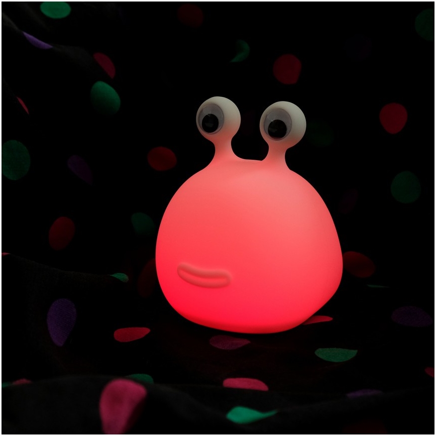 MegaLight - LED RGB Stmievateľná nabíjacia detská dotyková lampa MOMO MOON LED/5V
