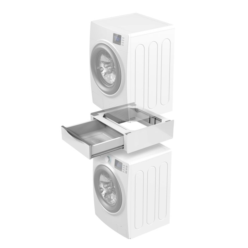 Meliconi 656112 - Medzikus pre práčku a sušičku s vysúvacím úložným priestorom 28 l biela