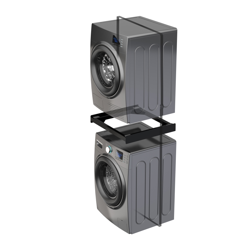 Meliconi 656138 - Stohovacia súprava pre práčku a sušičku 70 cm, čierna