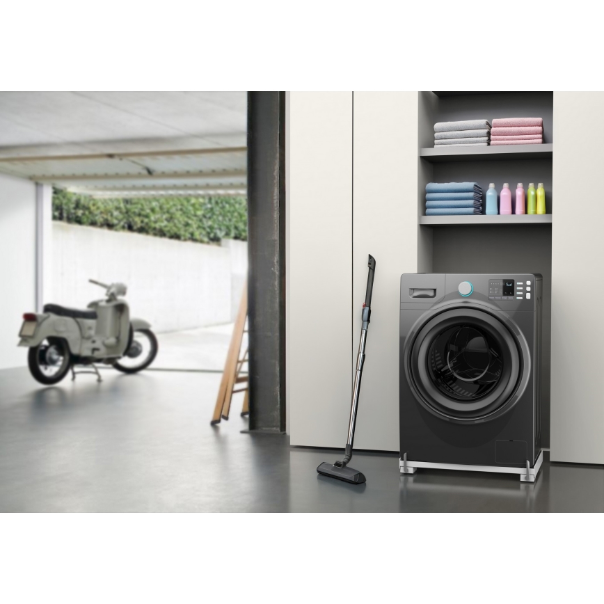 Meliconi 656149 - Antivibračná podložka pod práčku s výsuvnými kolieskami, 47 cm, biela