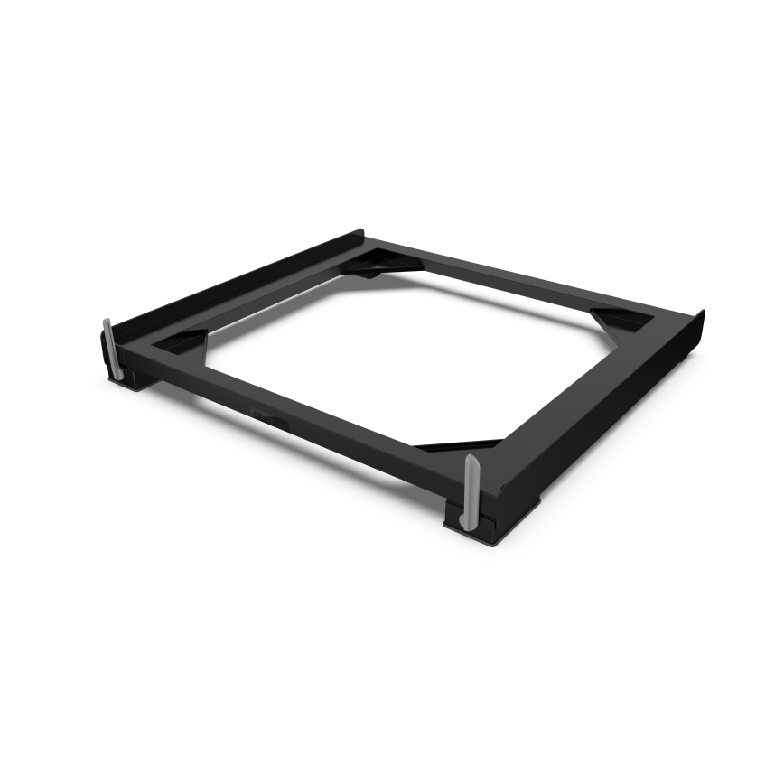 Meliconi 656168 - Antivibračná podložka pod práčku s výsuvnými kolieskami 47 cm čierna