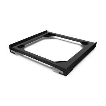 Meliconi 656168 - Antivibračná podložka pod práčku s výsuvnými kolieskami 47 cm čierna