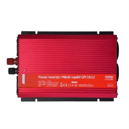 Menič napätia 1600W/12/230V + USB