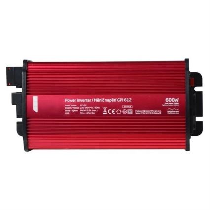 Menič napätia 600W/12/230V + USB