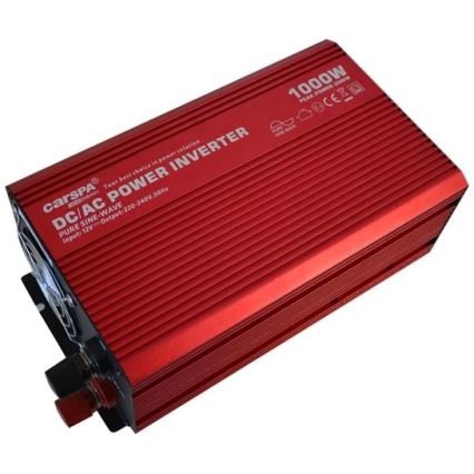 Menič napätia CARSPA 1000W/12/230V + USB