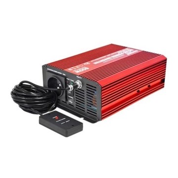 Menič napätia CARSPA 600W/12/230V + káblové diaľkové ovládanie