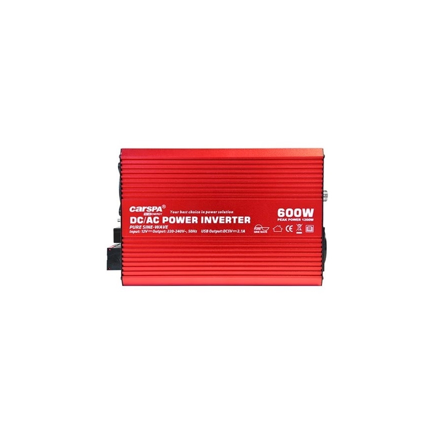 Menič napätia CARSPA 600W/12/230V + káblové diaľkové ovládanie