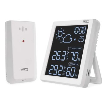 Meteostanica 5V 2xAAA + 2xAAA biela