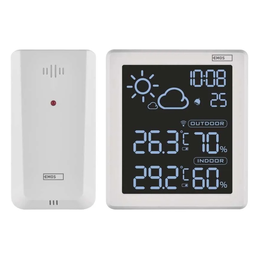Meteostanica 5V 2xAAA + 2xAAA biela