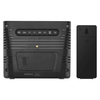 Meteostanica s bezdrôtovým nabíjaním 5V 2xAA + 2xAAA čierna