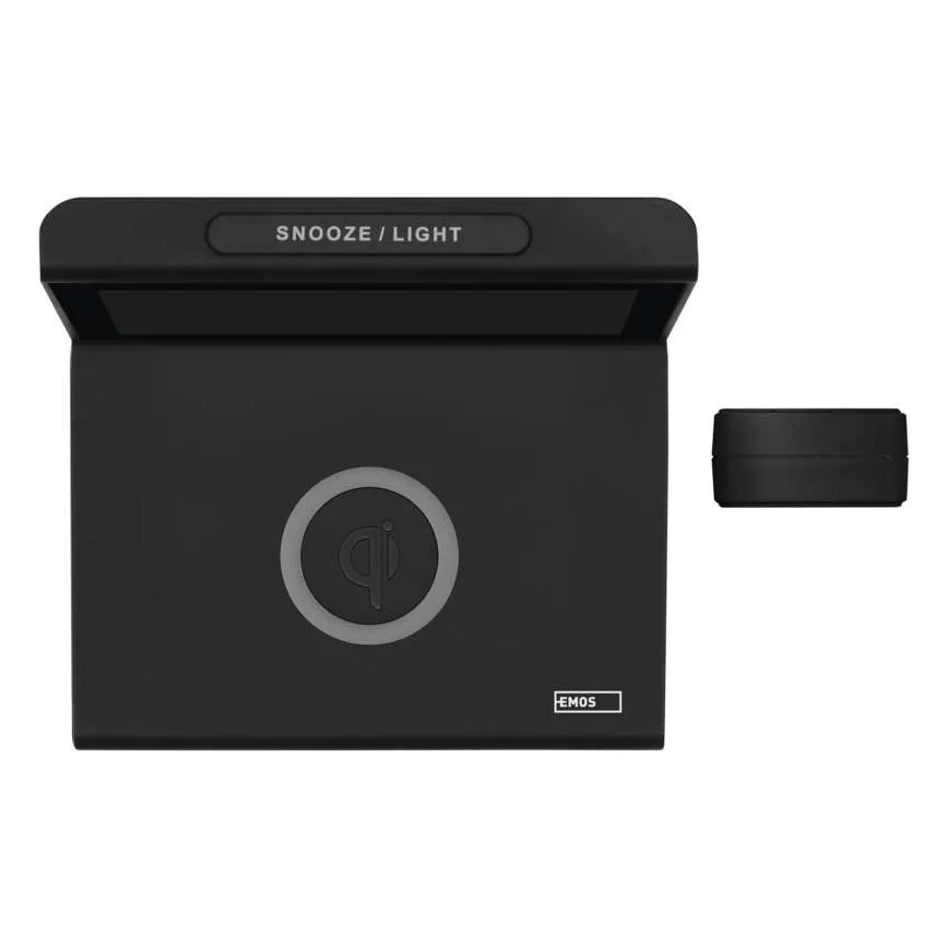 Meteostanica s bezdrôtovým nabíjaním 5V 2xAA + 2xAAA čierna