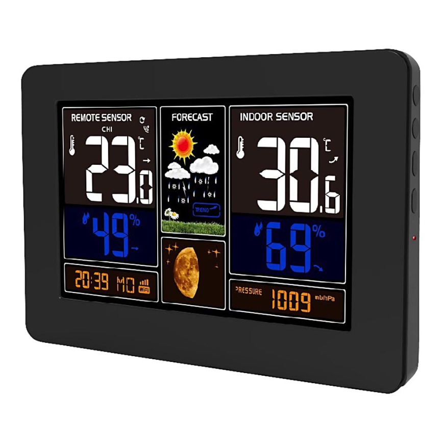 Meteostanica s farebným LCD displejom 2xAA/5V + 2xAA Wi-Fi Tuya