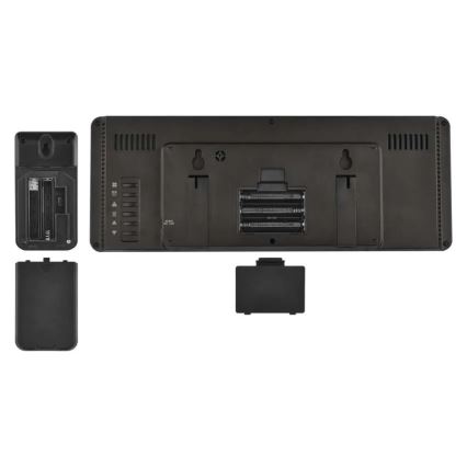 Meteostanica s farebným LCD displejom a budíkom 5V 3xAAA + 2xAA čierna