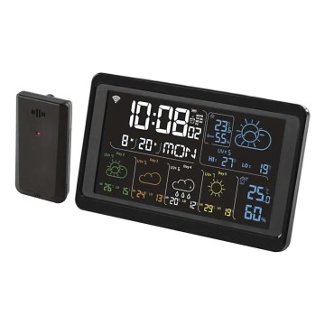 Meteostanica s LCD displejom GoSmart 5/230V + 3xAAA Wi-Fi Tuya čierna