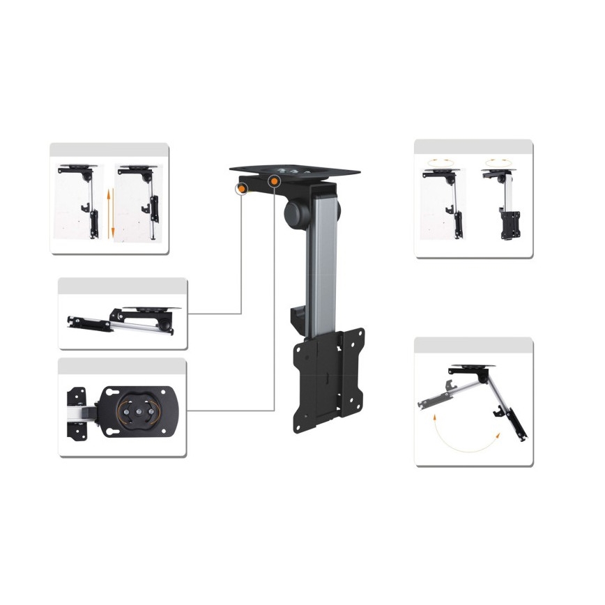 MK FLORIA MKF-17DS220 - Stropný držiak na TV 46 čierny