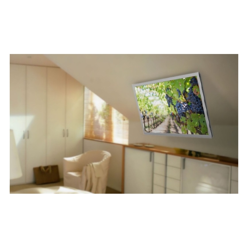 MK FLORIA MKF-20DM444 - Inteligentný stropný držiak pre TV 55" čierna Wi-Fi TUYA + diaľkové ovládanie