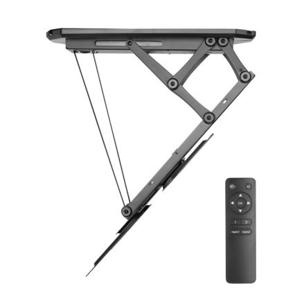 MK FLORIA MKF-20DM444 - Inteligentný stropný držiak pre TV 55" čierna Wi-Fi TUYA + diaľkové ovládanie