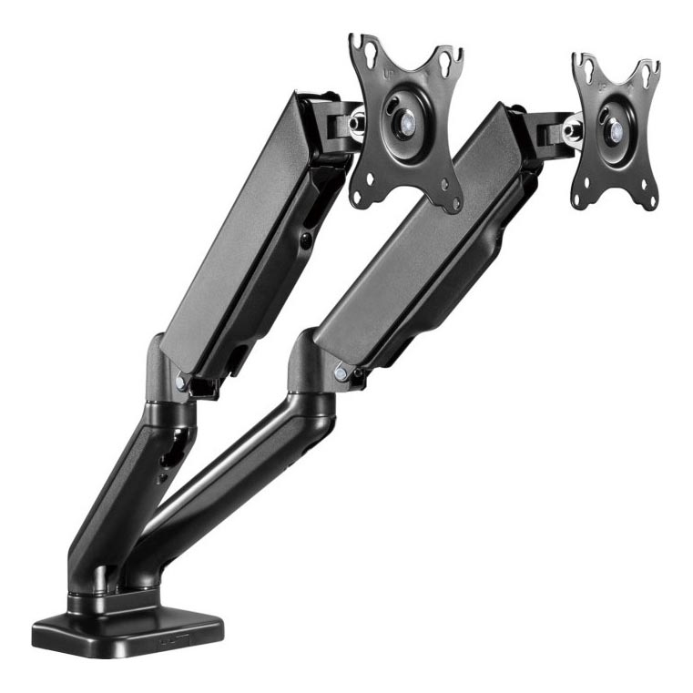 MK FLORIA MKF-21DP113S2 - Nastaviteľný držiak pre dva 32 monitory, čierny