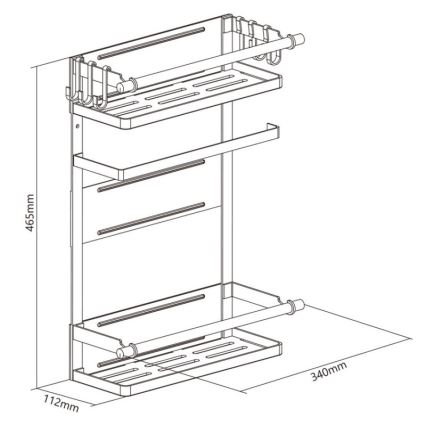 MK FLORIA MKF-21MG01W - Magnetický organizér  46,5x34 cm biela