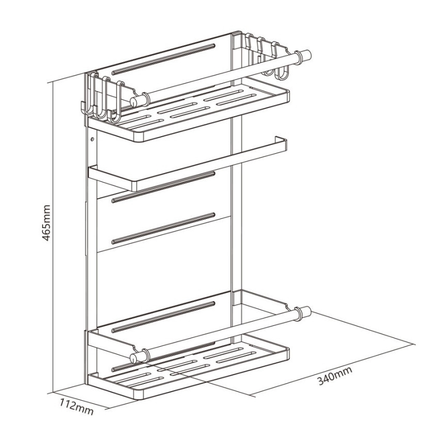 MK FLORIA MKF-21MG01W - Magnetický organizér  46,5x34 cm biela