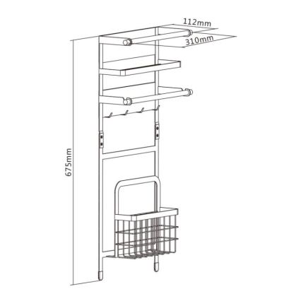 MK FLORIA MKF-21MG02W - Magnetický organizér 67,5x31 cm biela