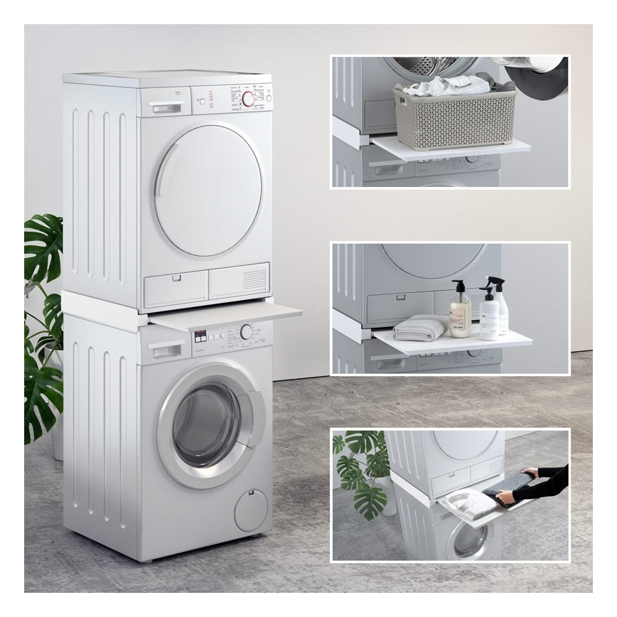 MK FLORIA MKF-23MZ601 - Medzikus pre práčku a sušičku s výsuvom 60 cm biela