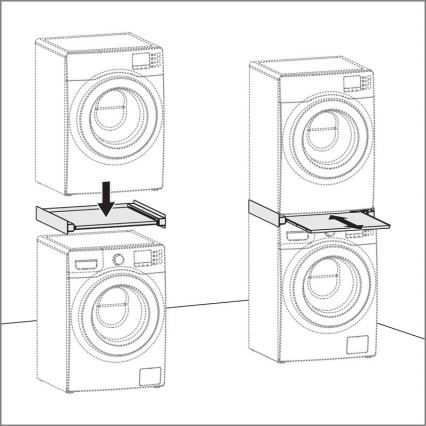 MK FLORIA MKF-23MZ601 - Medzikus pre práčku a sušičku s výsuvom 60 cm biela