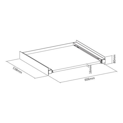 MK FLORIA MKF-23MZ601 - Medzikus pre práčku a sušičku s výsuvom 60 cm biela