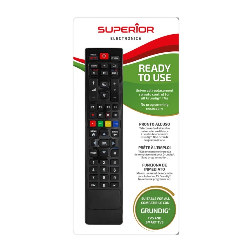 MK FLORIA Superior RC UNI TV Grundig - Náhradný diaľkový ovládač pre TV značky Grundig