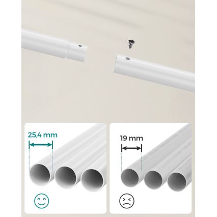 Mobilný stojanový vešiak LINEA biely