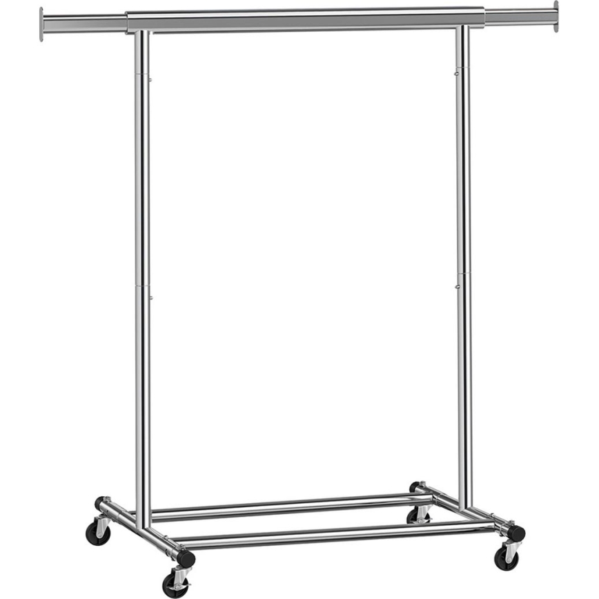 Mobilný stojanový vešiak LINEA strieborný