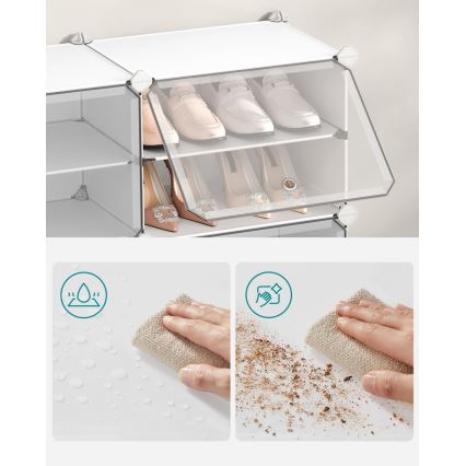 Modulárny regál s priehradkami BOXIFY biela