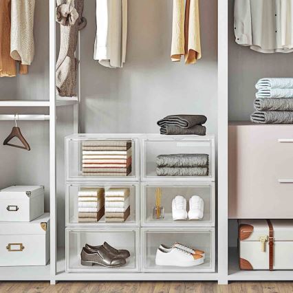 Modulárny regál s priehradkami BOXIFY biely