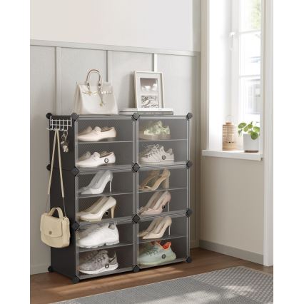 Modulárny regál s priehradkami BOXIFY čierny