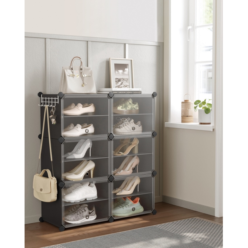 Modulárny regál s priehradkami BOXIFY čierny