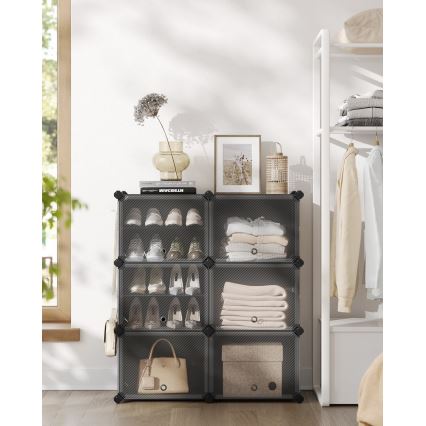 Modulárny regál s priehradkami BOXIFY čierny