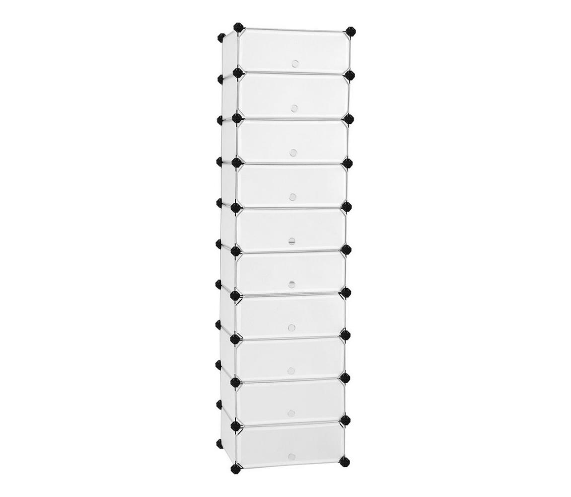 Modulárny regál so zásuvkami BOXIFY, biely LPC10W